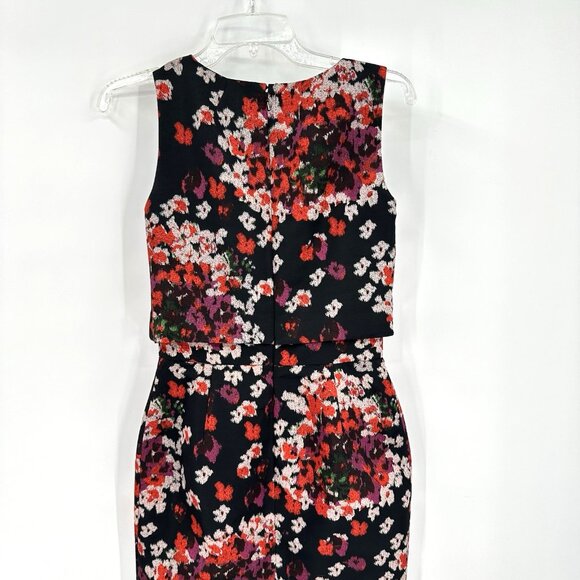 HOBBS LONDON MARIA DRESS floral colorful 10 shift sheath sleeveless career - Picture 7 of 12